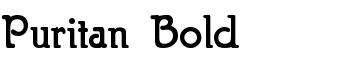 Puritan Bold font