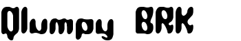 Qlumpy BRK font