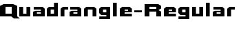 Quadrangle-Regular font