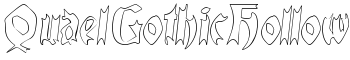 QuaelGothicHollow font