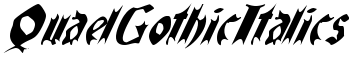 QuaelGothicItalics font