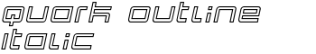 download Quark Outline Italic font