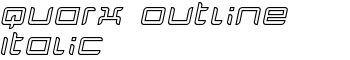 Quarx Outline Italic font