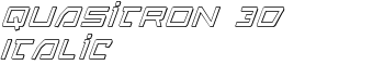 Quasitron 3D Italic font