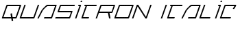Quasitron Italic font