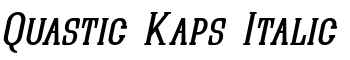 download Quastic Kaps Italic font