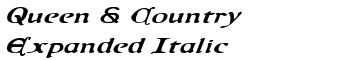 download Queen & Country Expanded Italic font