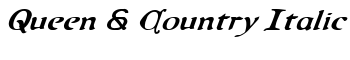 Queen & Country Italic font