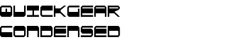 QuickGear Condensed font