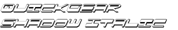 QuickGear Shadow Italic font