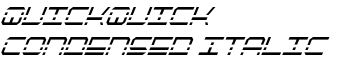 QuickQuick Condensed Italic font