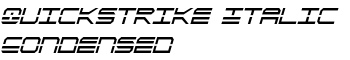 QuickStrike Italic Condensed font