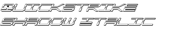 QuickStrike Shadow Italic font