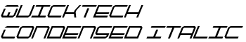QuickTech Condensed Italic font