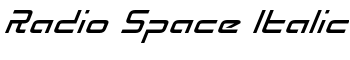 Radio Space Italic font