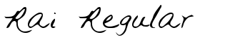 Rai Regular font