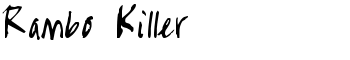 Rambo Killer font