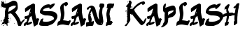 Raslani Kaplash font