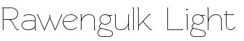 Rawengulk Light font