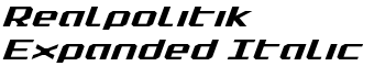 Realpolitik Expanded Italic font