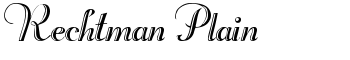 Rechtman Plain font
