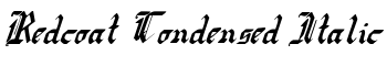 Redcoat Condensed Italic font