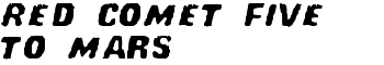 Red Comet Five to Mars font