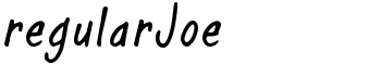 regularJoe font