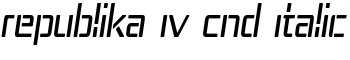 Republika IV Cnd Italic font