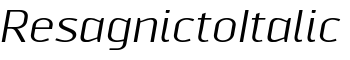 download ResagnictoItalic font