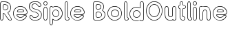 ReSiple BoldOutline font