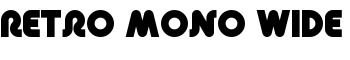 download Retro Mono Wide font