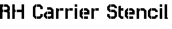 RH Carrier Stencil font