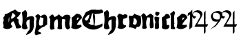 RhymeChronicle1494 font