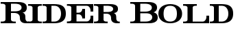 Rider Bold font