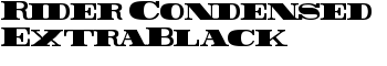 download Rider Condensed ExtraBlack font