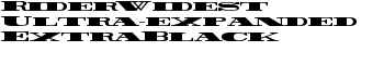 Rider Widest Ultra-expanded ExtraBlack font