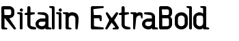 Ritalin ExtraBold font