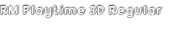 RM Playtime 3D Regular font