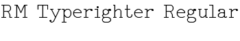 RM Typerighter Regular font