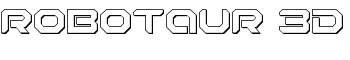 Robotaur 3D font