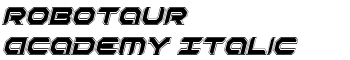 download Robotaur Academy Italic font