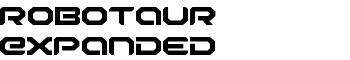 Robotaur Expanded font