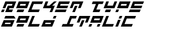 Rocket Type Bold Italic font