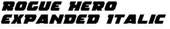 Rogue Hero Expanded Italic font