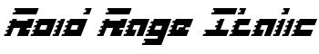 downloadRoid Rage Italic font