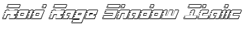 Roid Rage Shadow Italic font