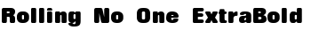 download Rolling No One ExtraBold font