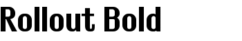 Rollout Bold font