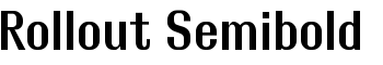 Rollout Semibold font